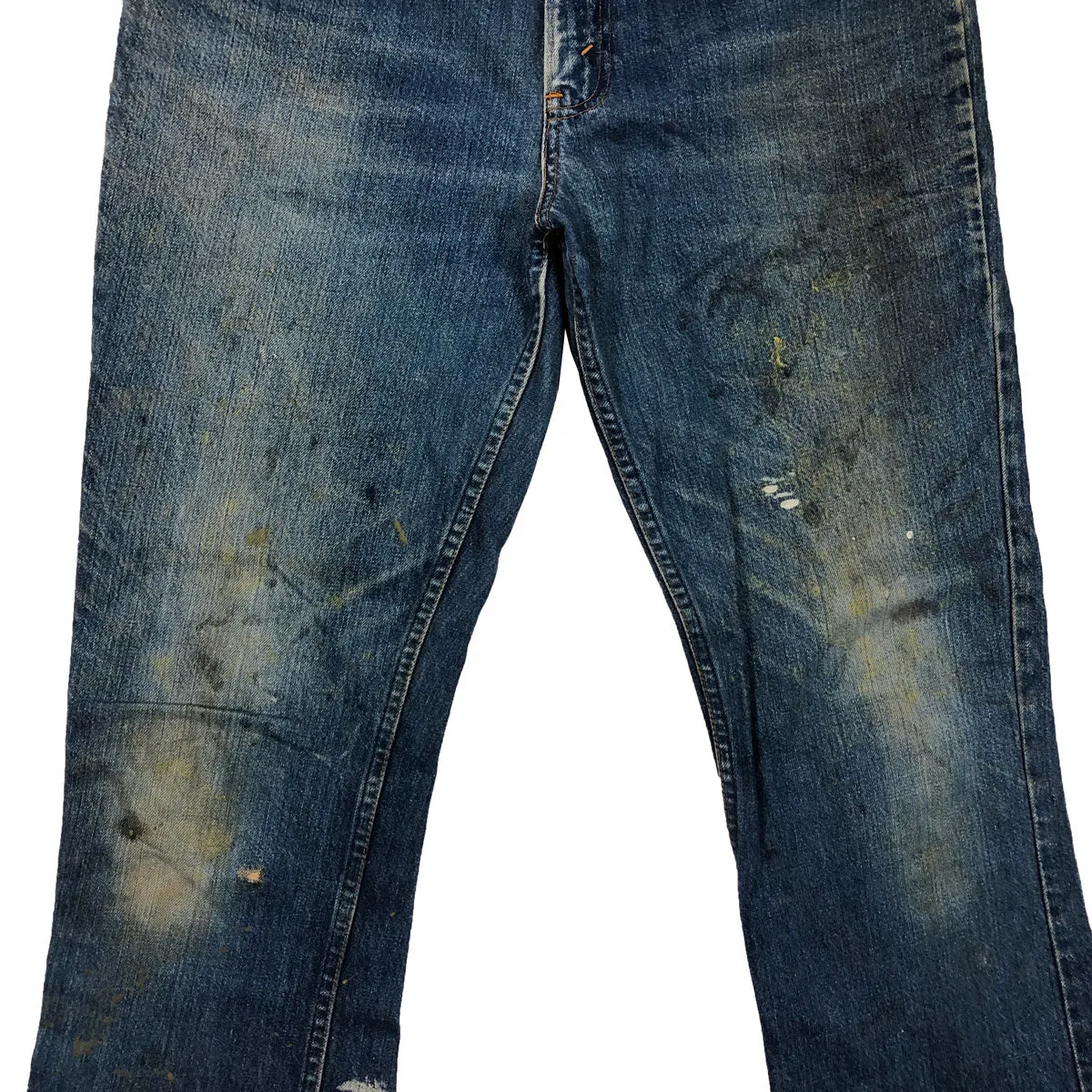 1970s Big E Orange Tab Jeans Denim