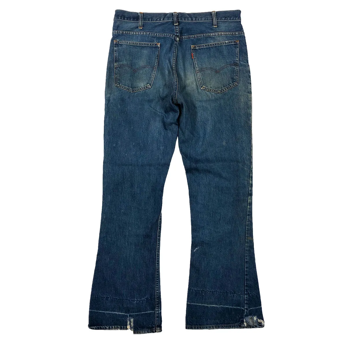 1970s Big E Orange Tab Jeans Denim