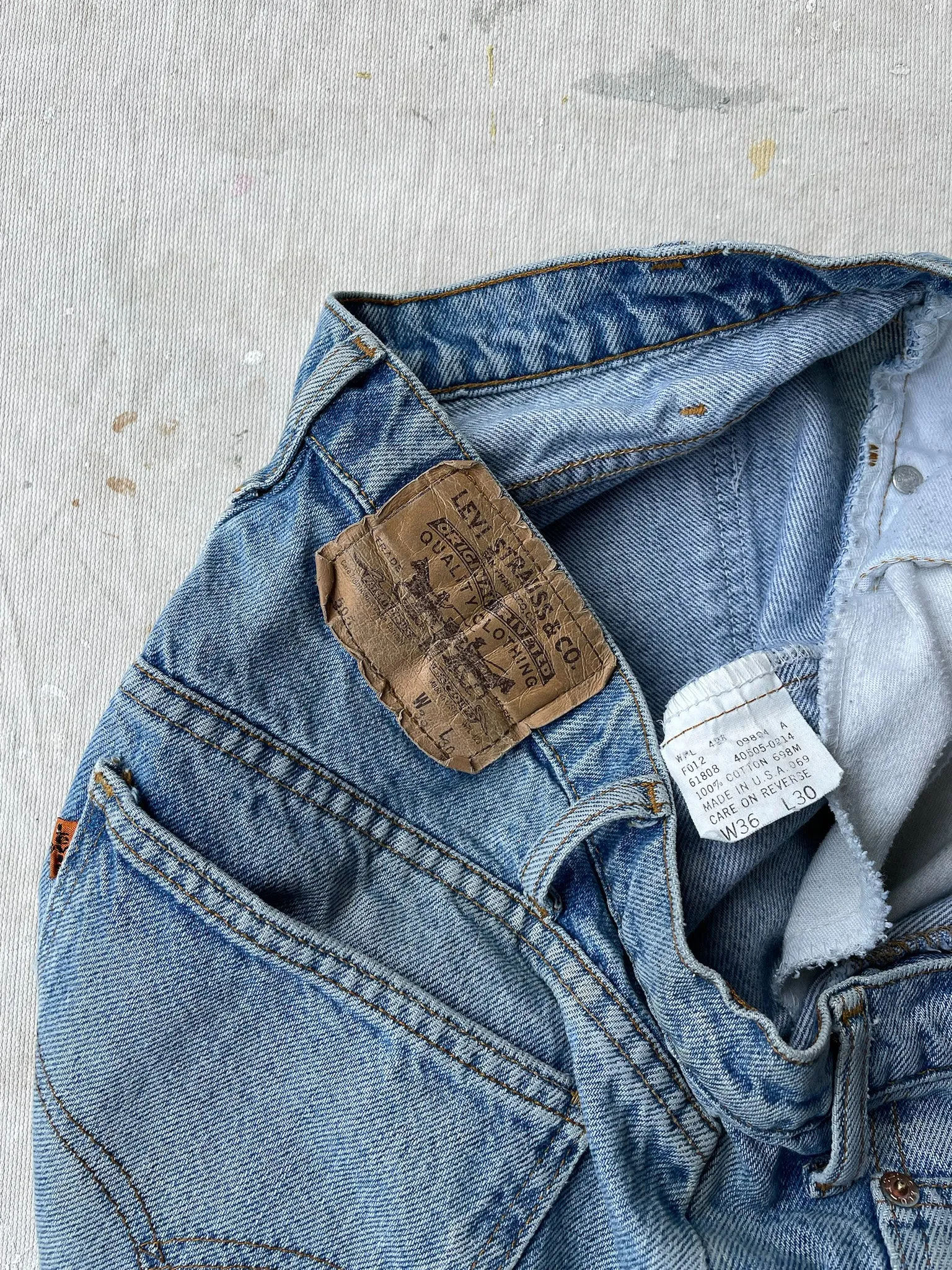 80's Levi's 505 Orange Tab Jeans—[34x29]