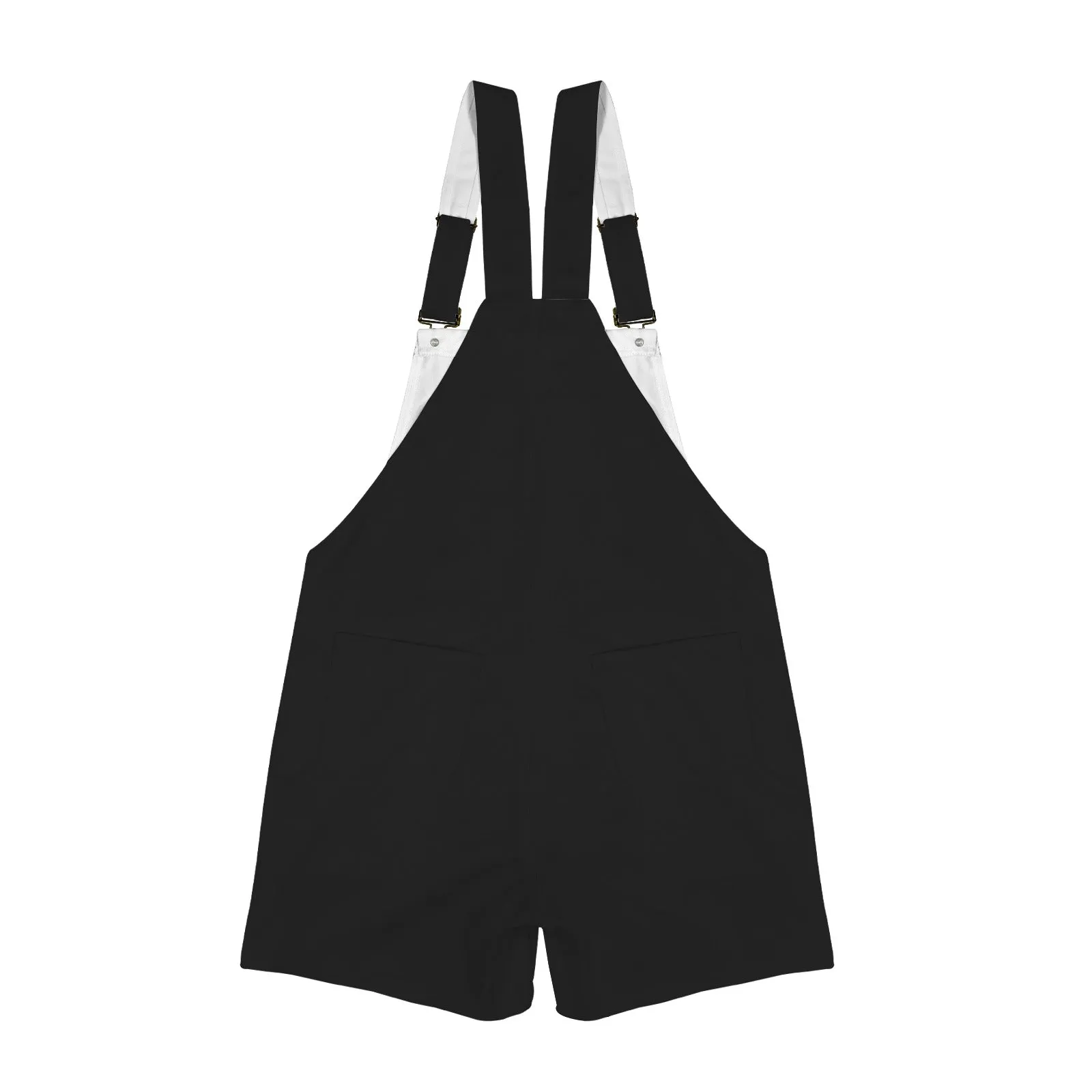 90's Vibes Black Unisex Shorts Suspender Jumpsuit