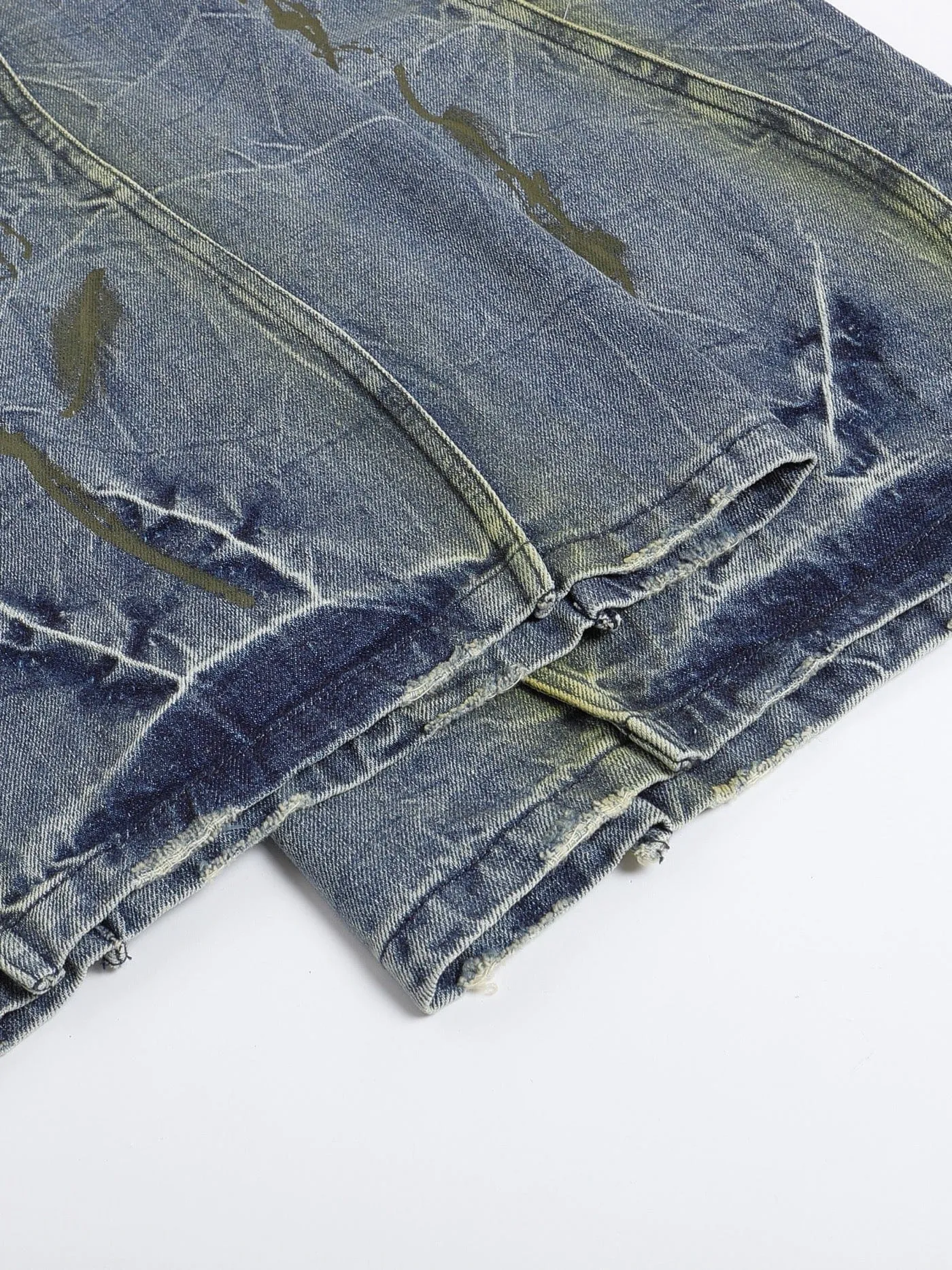 Acid Wash Flare Jeans