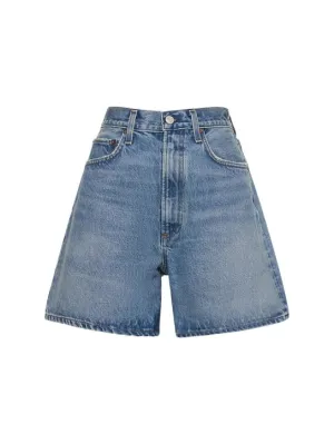 Agolde   Stella high rise baggy denim shorts 