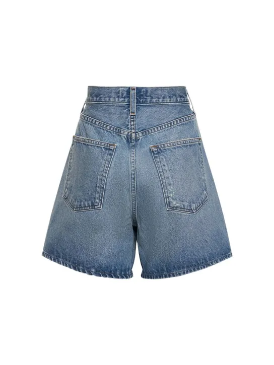 Agolde   Stella high rise baggy denim shorts 