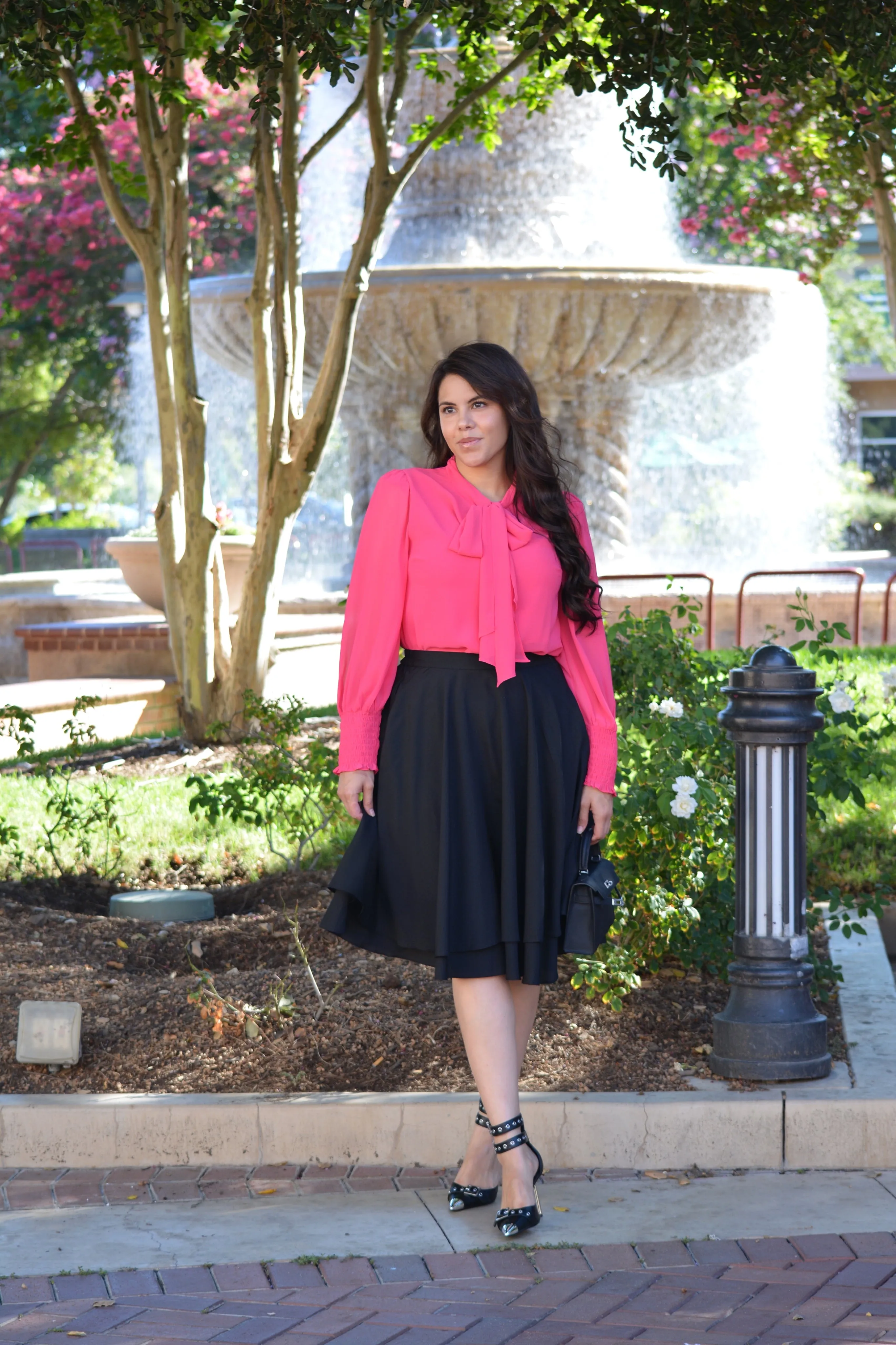 Alejandra Fuchsia Pink Bow Top