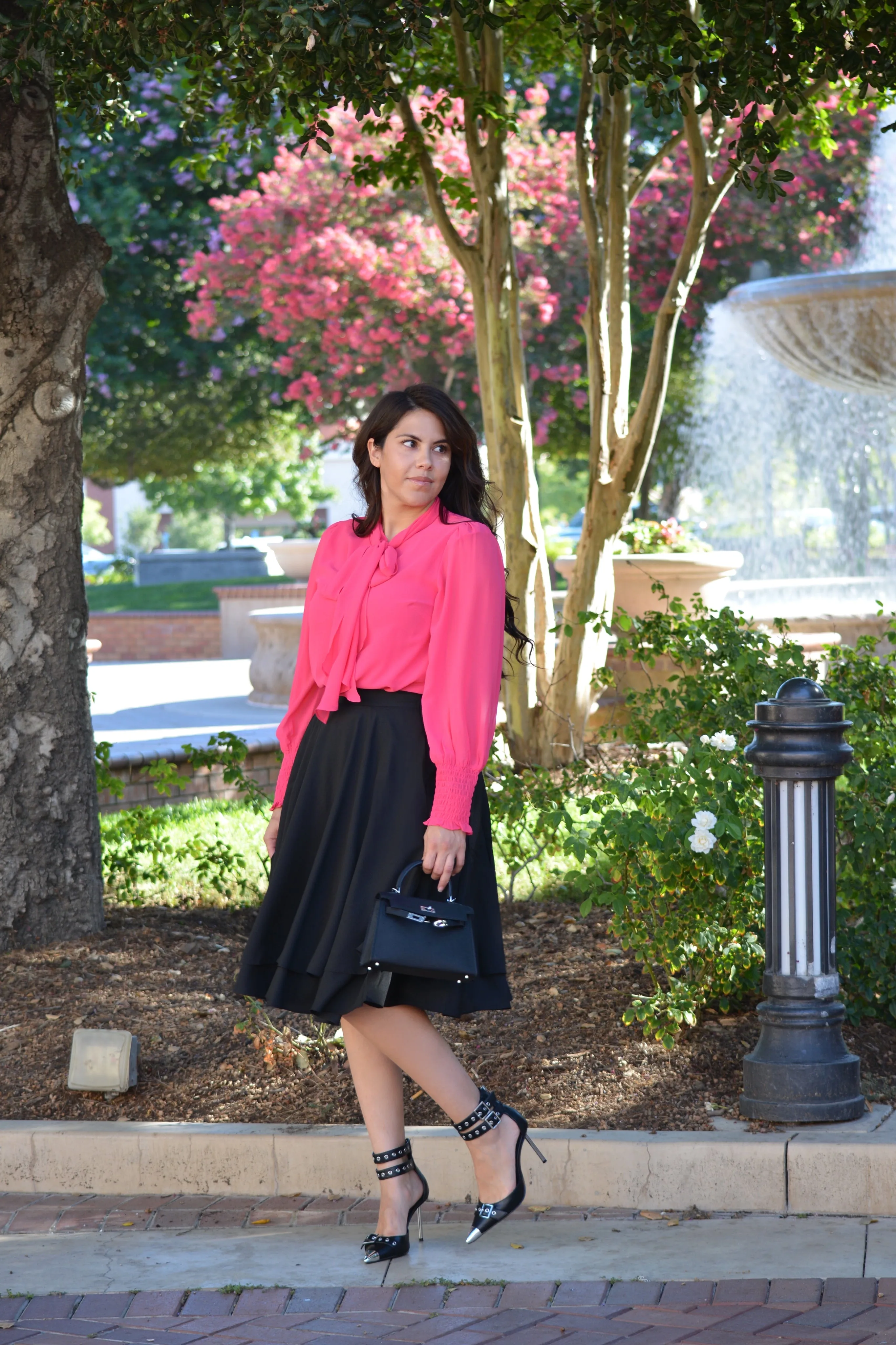 Alejandra Fuchsia Pink Bow Top