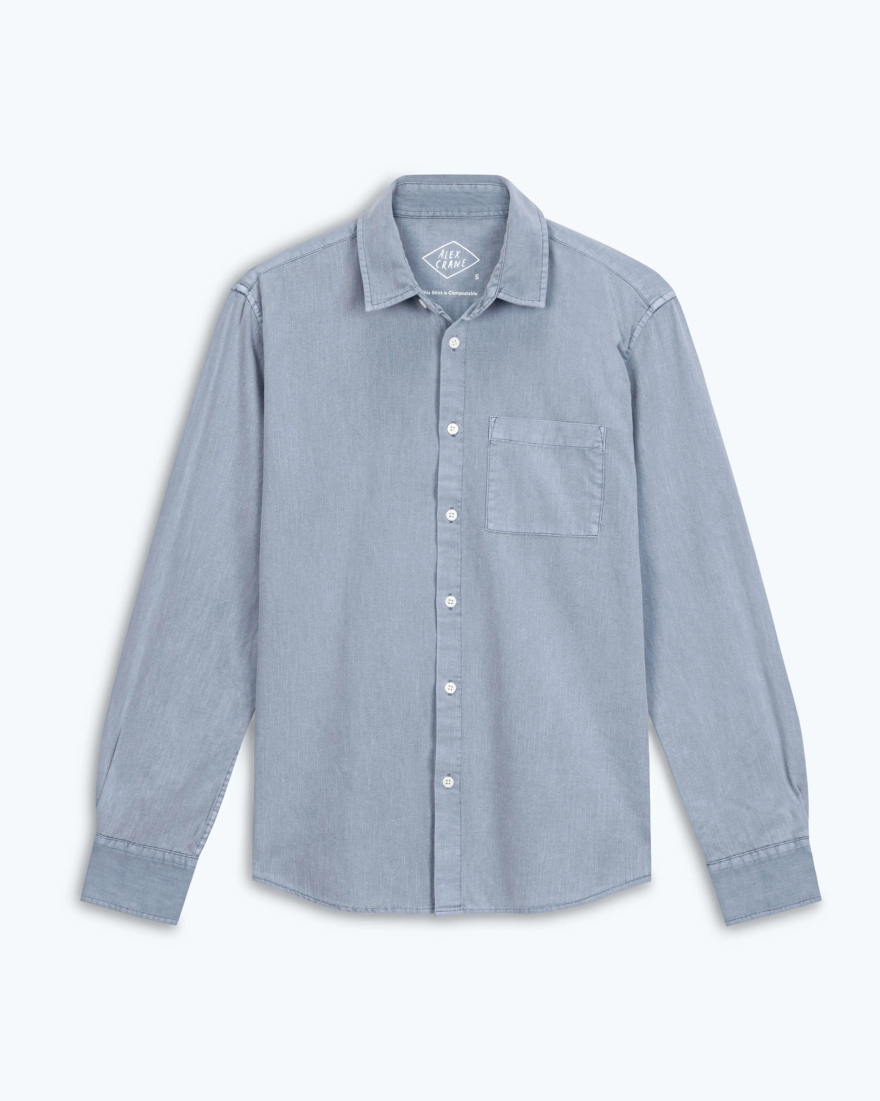 Alex Crane Wave Blue Porto Cotton Shirt