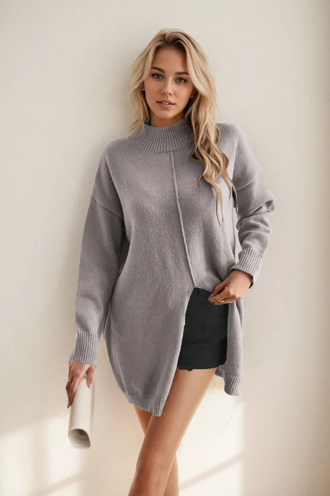 Amara Mini Slit Sweater Dress