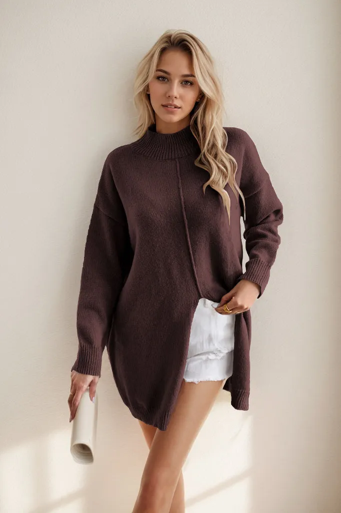 Amara Mini Slit Sweater Dress