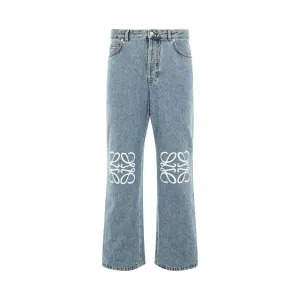 Anagram Baggy Jeans AF in Mid Blue Denim