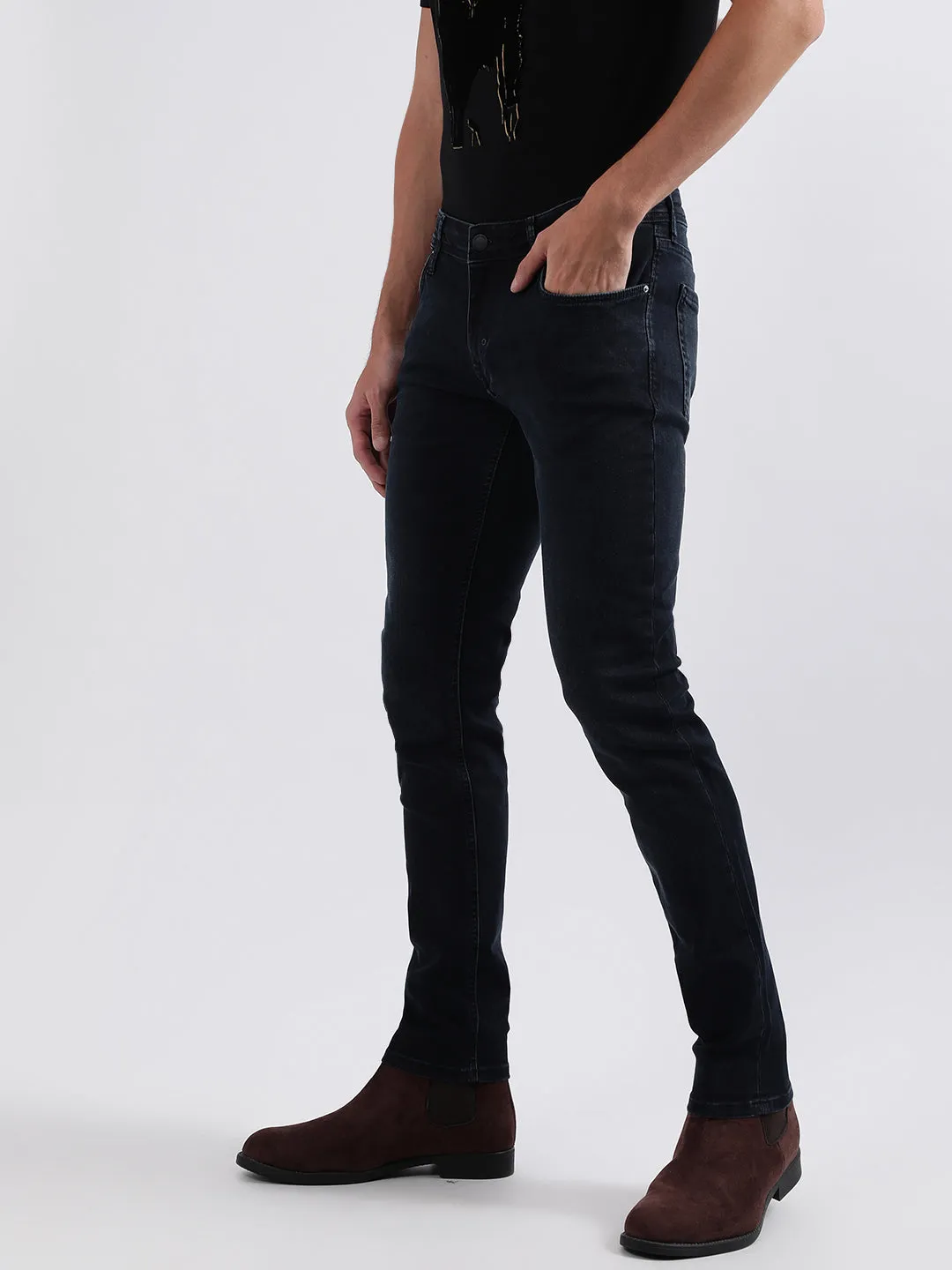 Antony Morato Men Solid Tapered Fit Jeans