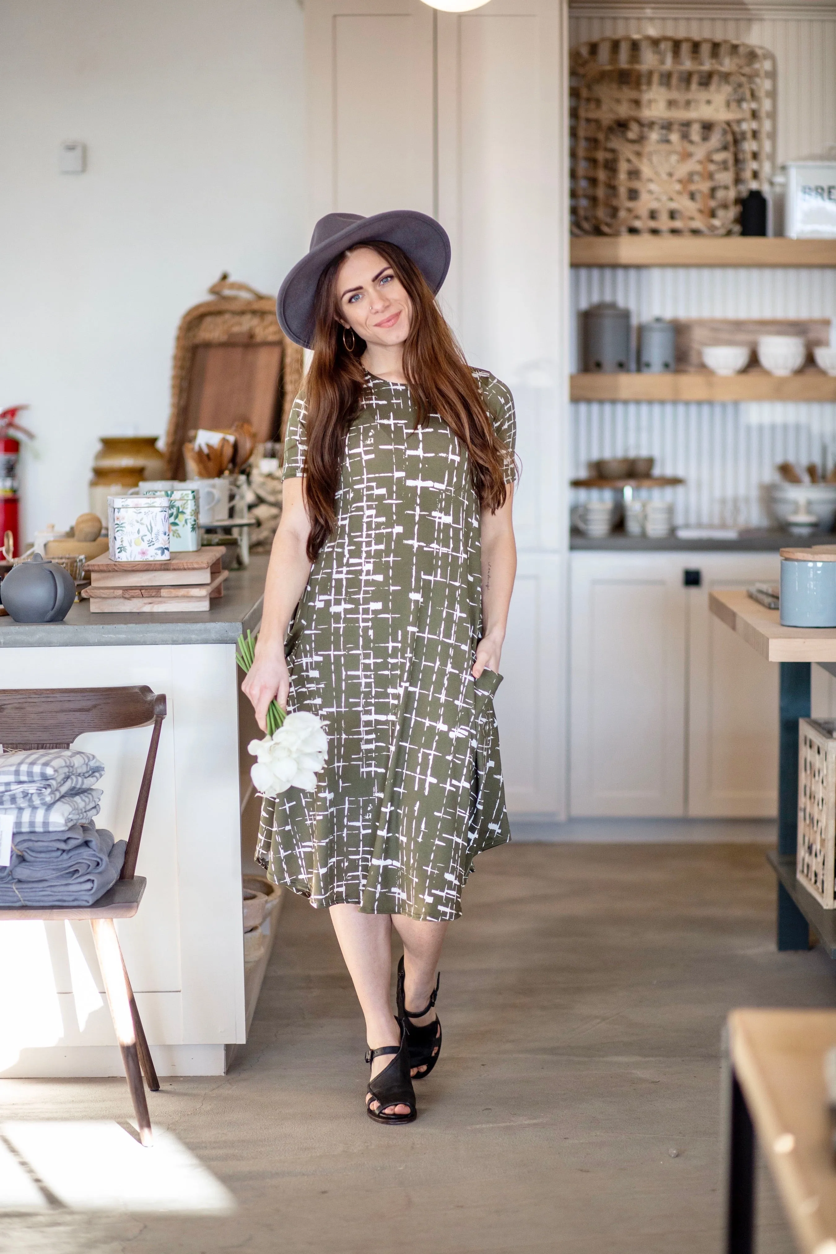 April Dress Urban Olive