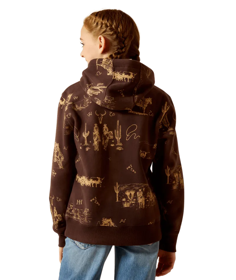 Ariat Girl's Ranch Scene Hoodie