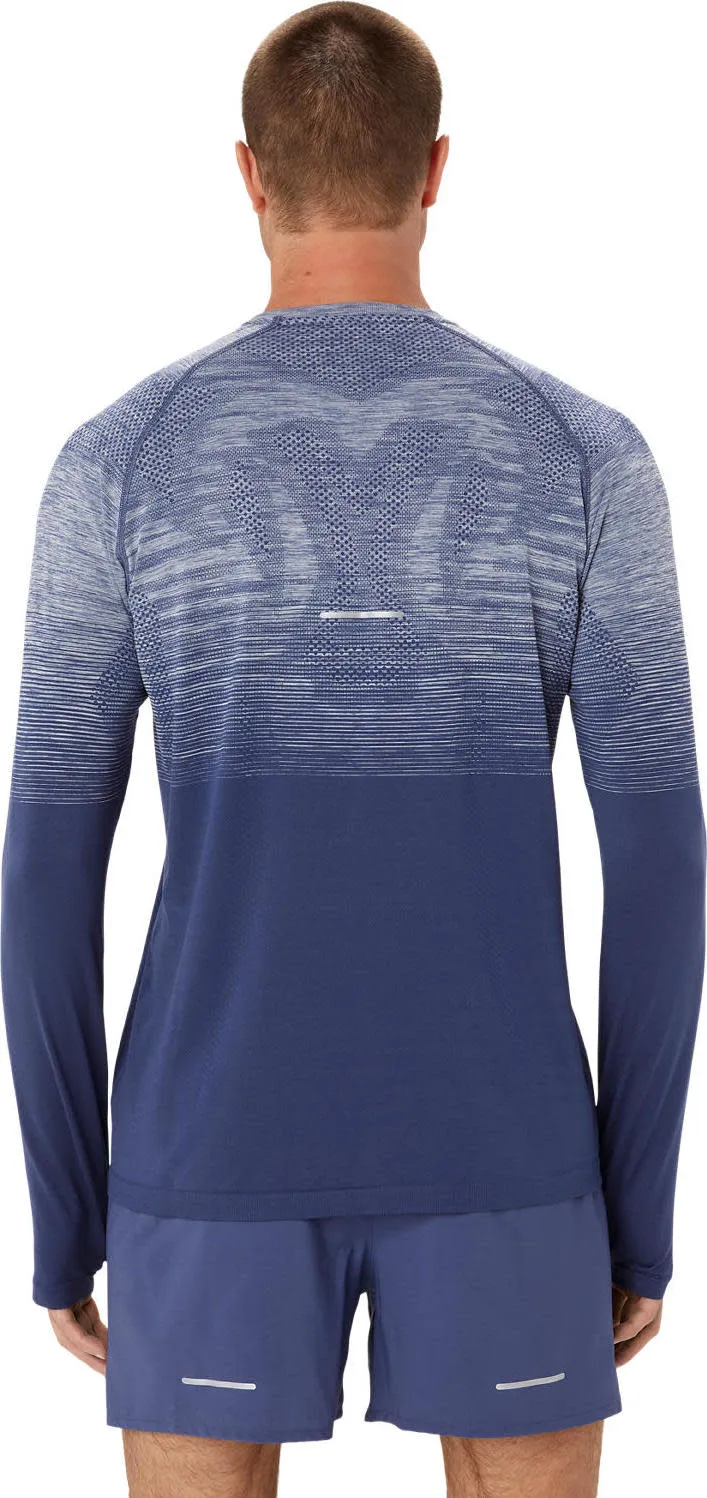 Asics Men&#x27;s Seamless LS Top Thunder Blue/Denim Blue | Buy Asics Men&#x27;s Seamless LS Top Thunder Blue/Denim Blue here | Outnorth