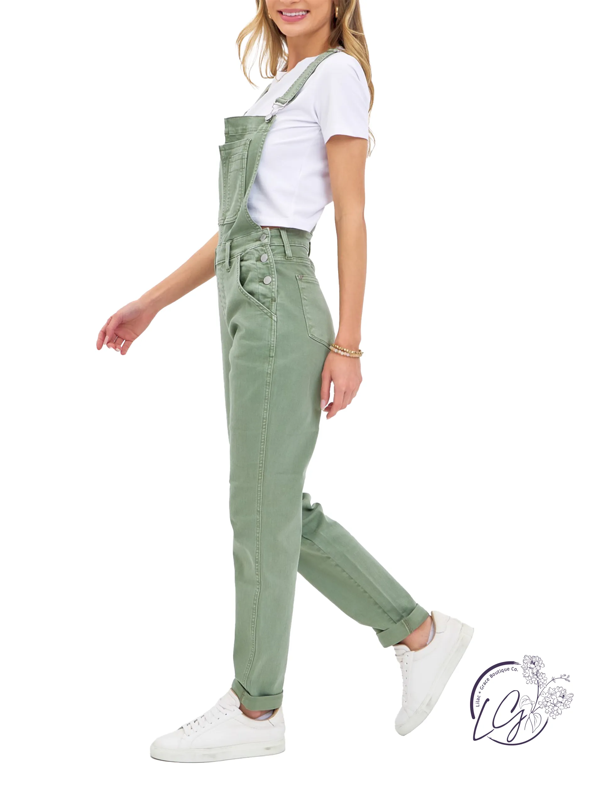 Astrid High Waisted Garment Dyed Overall by Judy Blue