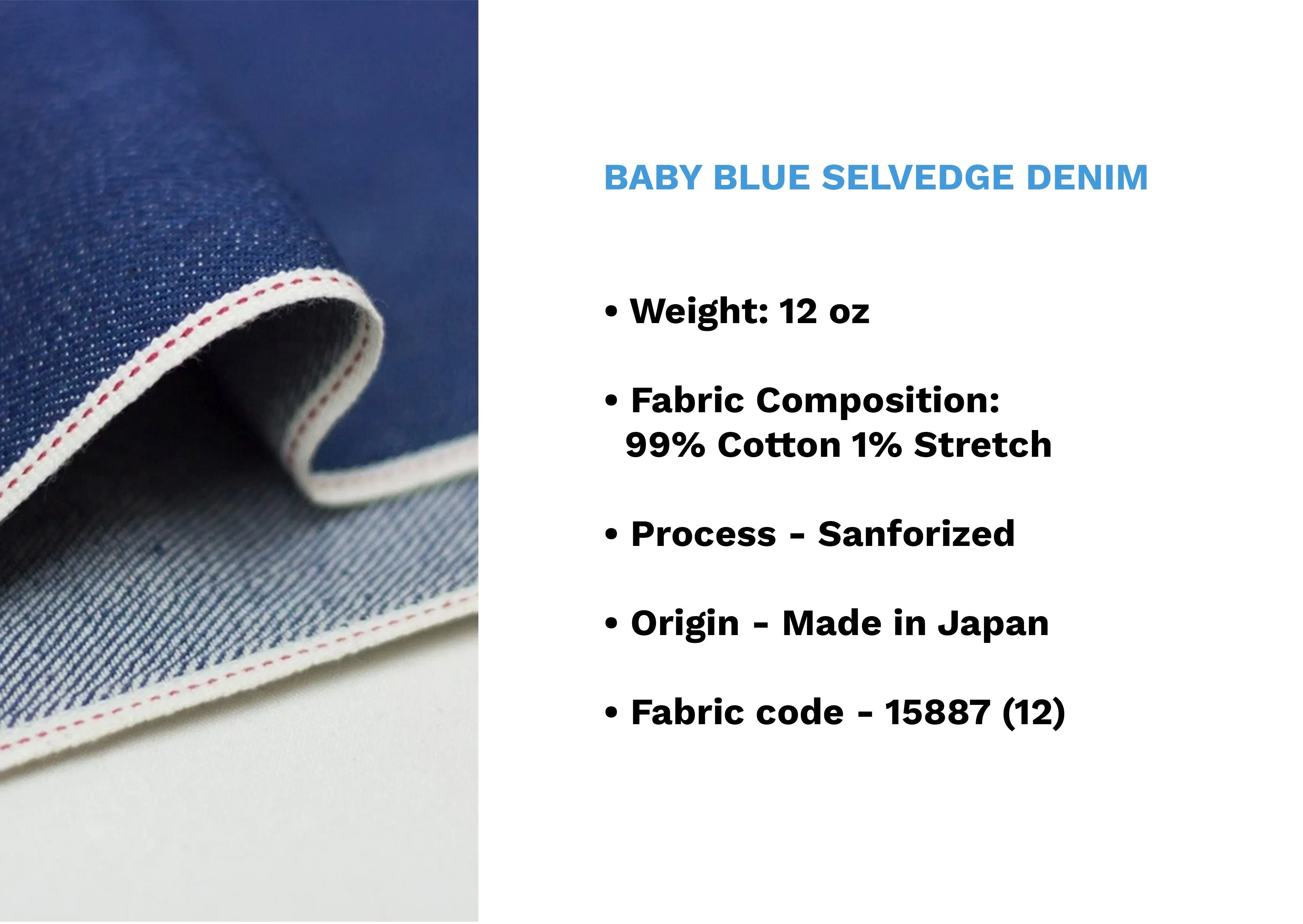 BABY BLUE SELVEDGE DENIM