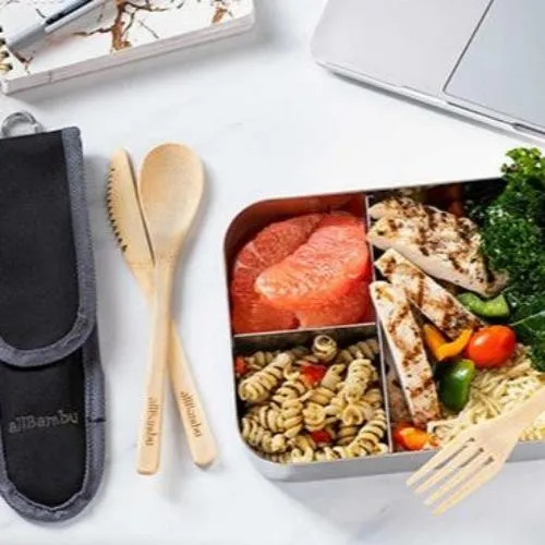 Bamboo Travel Cutlery Sets