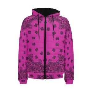 BANDANA GRAPE PADDED HOODIE JACKET