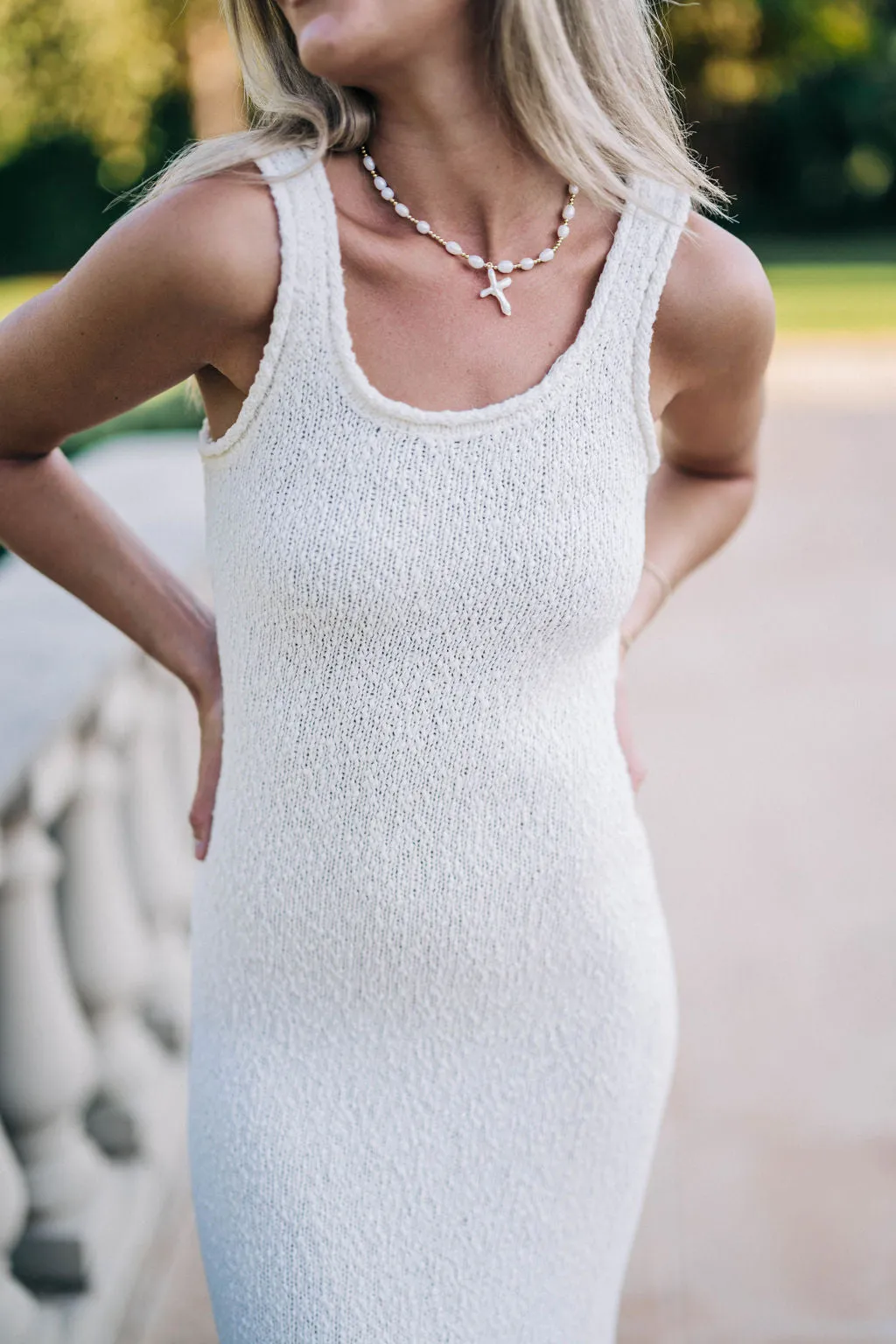 Banks Knit Dress - White