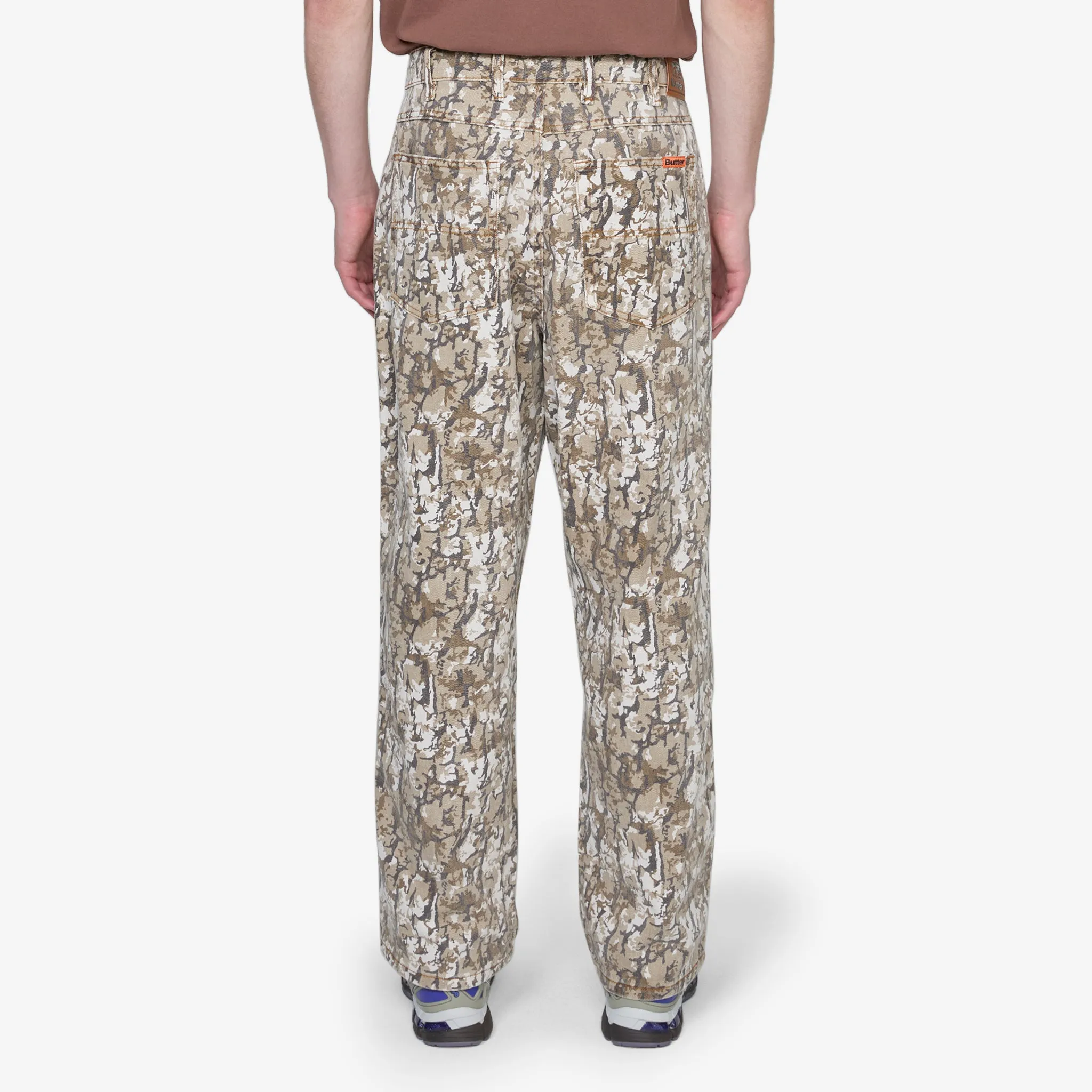 Bark Camo Denim Jeans Tan