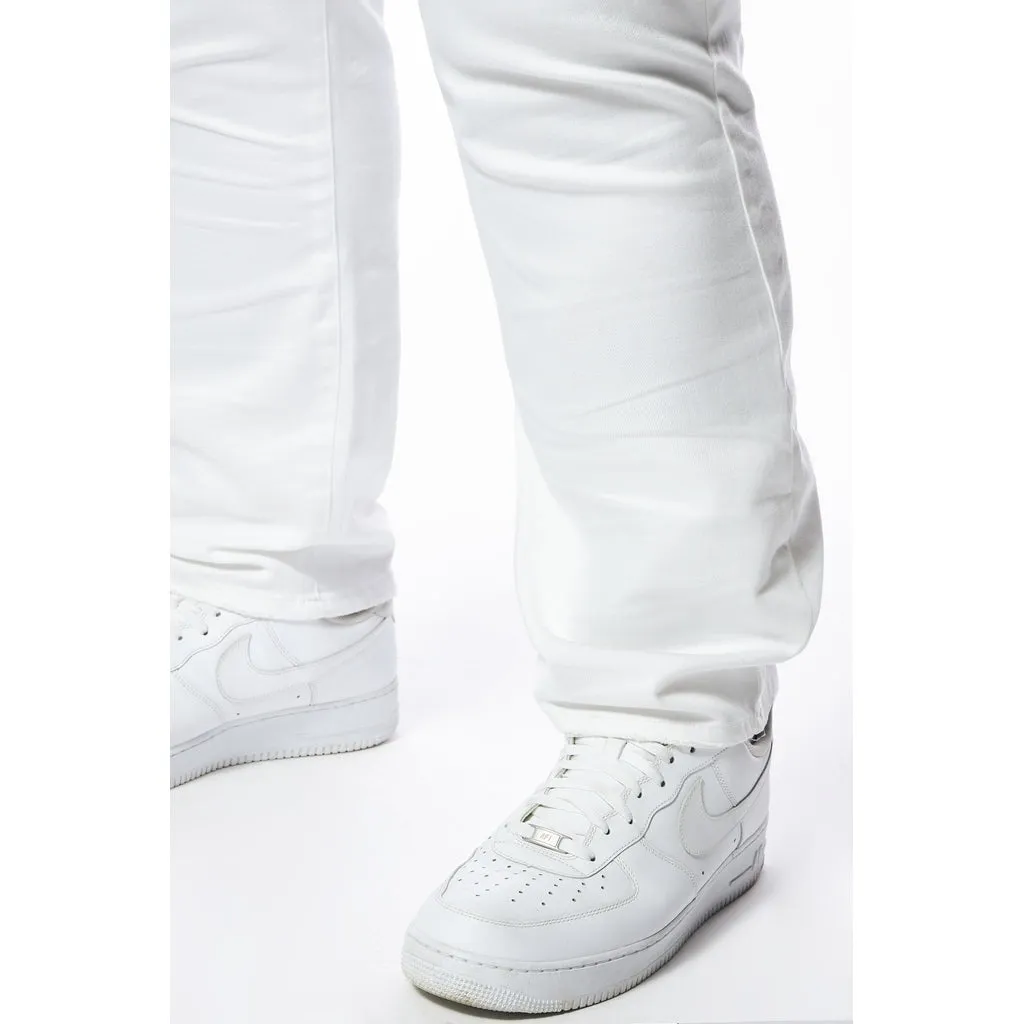 Big and Tall - Essential Premium Washed Jeans - White