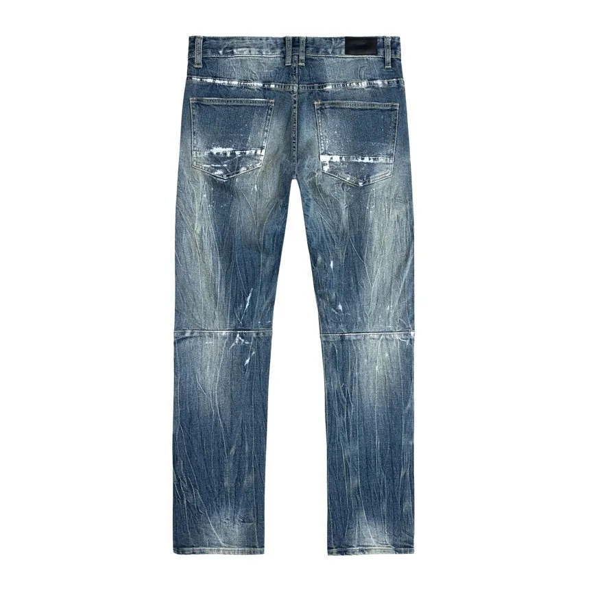 Big and Tall - Patch Washed Jeans - Alley Blue