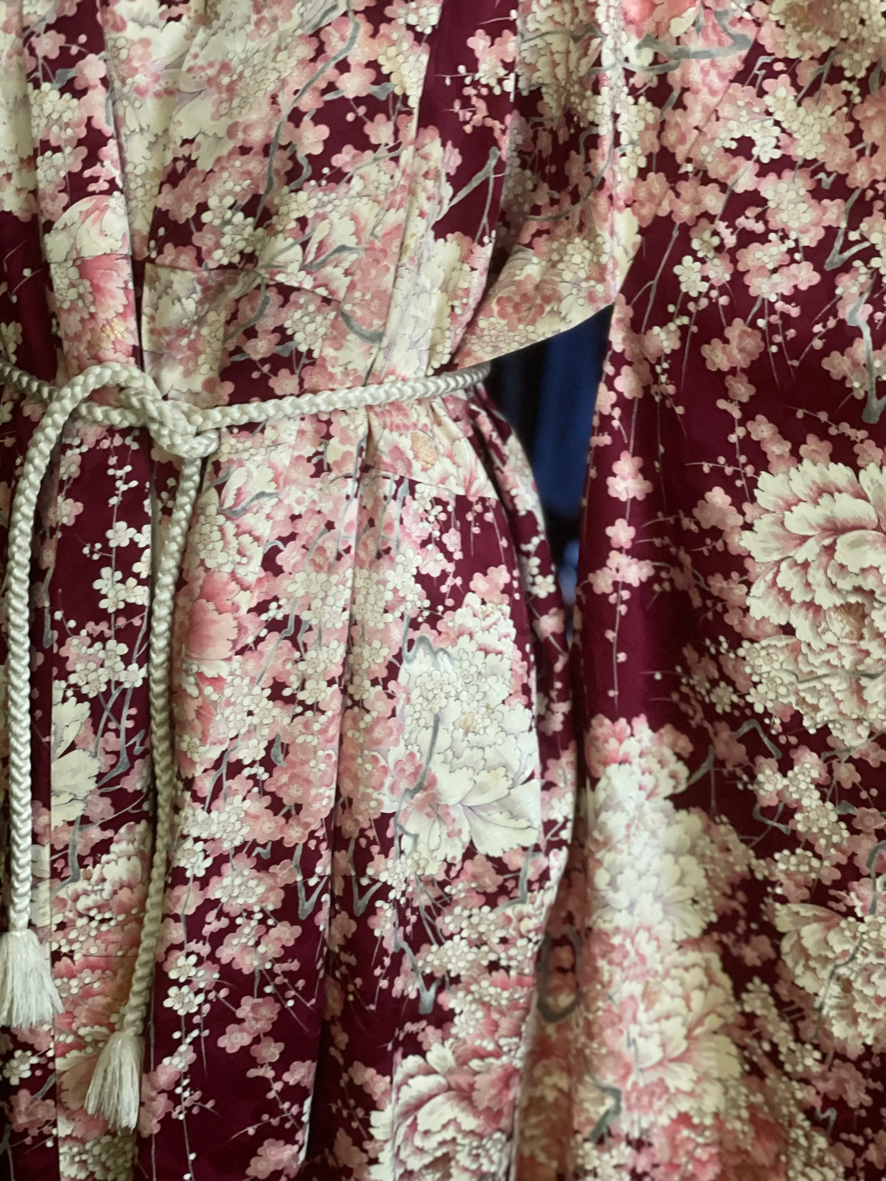 Blossom and Peony Vintage Silk Furisode Kimono