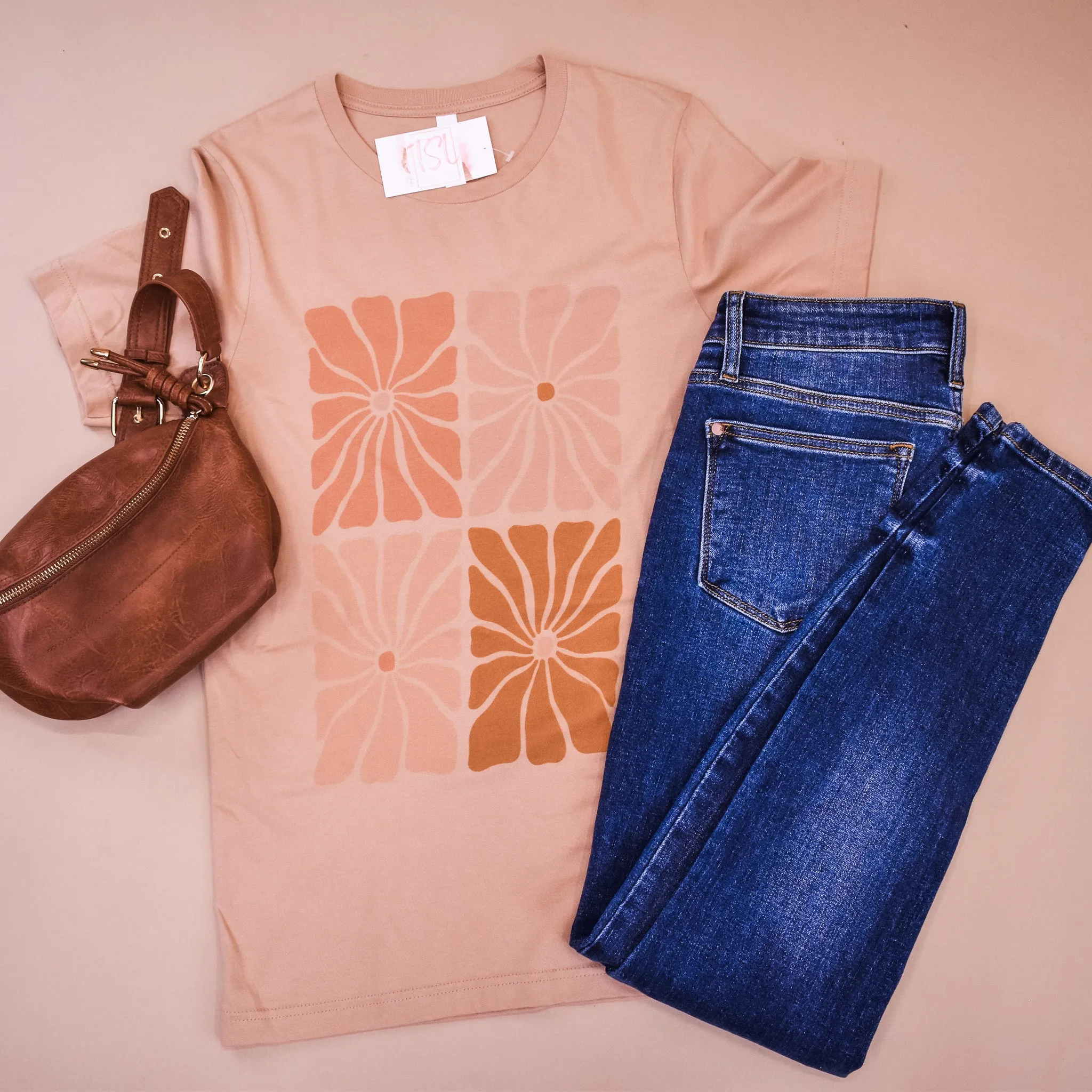 Boho Neutral Florals Graphic Tee