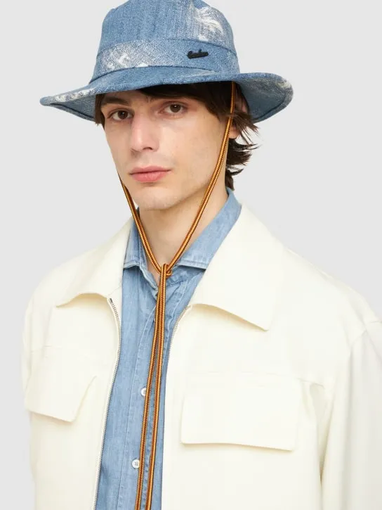 Borsalino   Tanaka cotton denim hat 