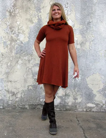 Chunky Cowl Babydoll Short Dress