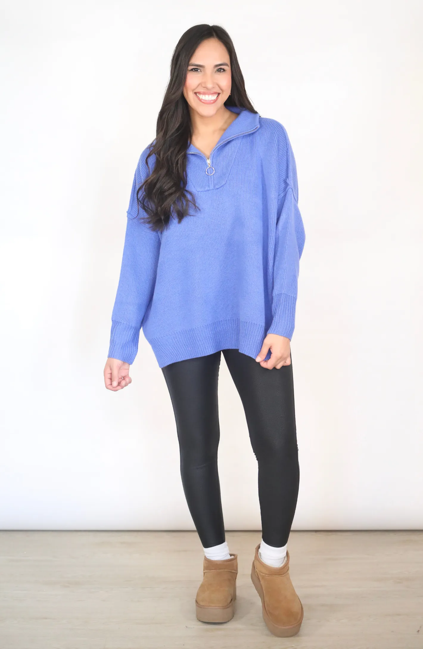 Cool Breeze Blue Half Zip Pullover