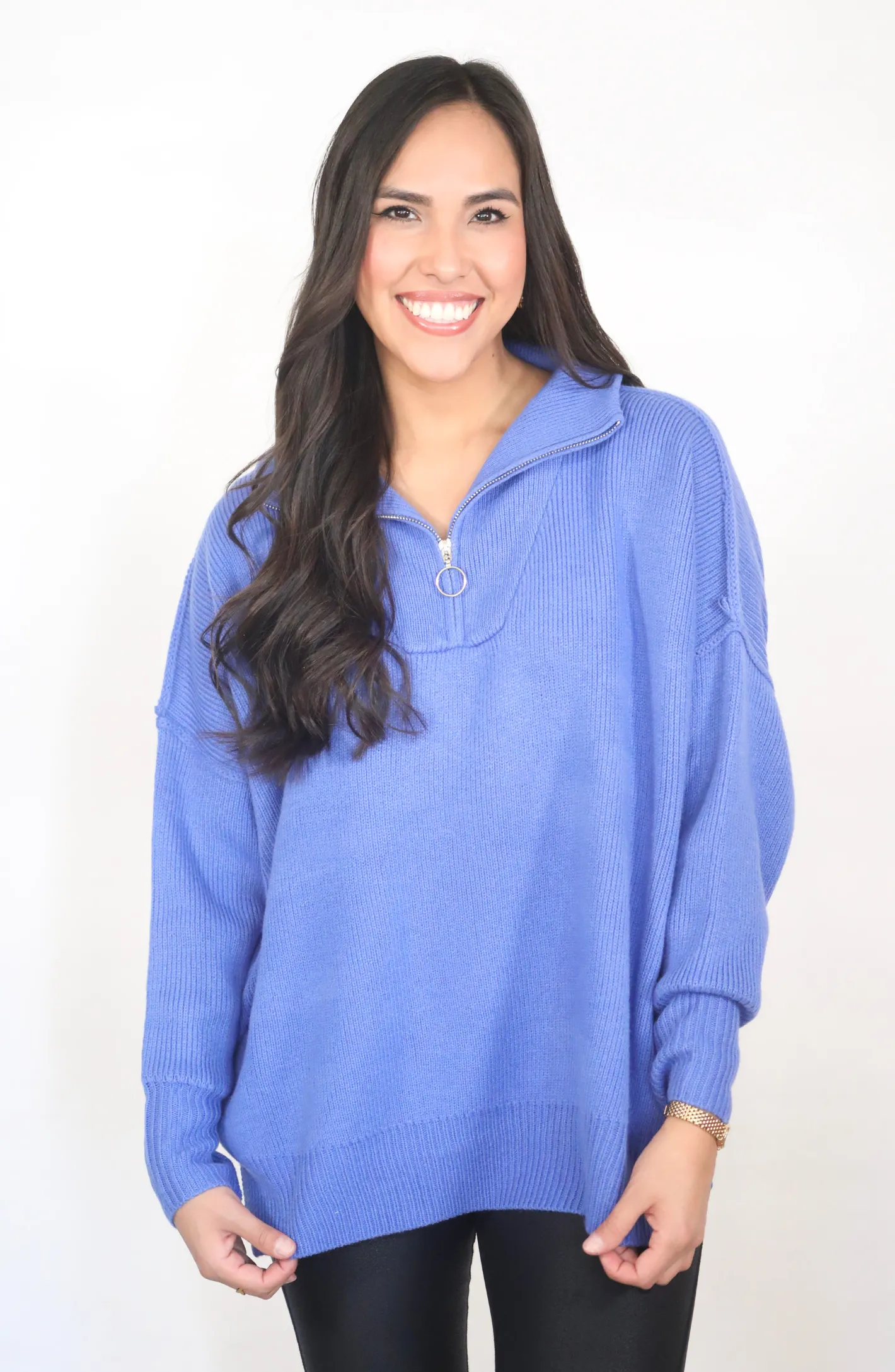 Cool Breeze Blue Half Zip Pullover