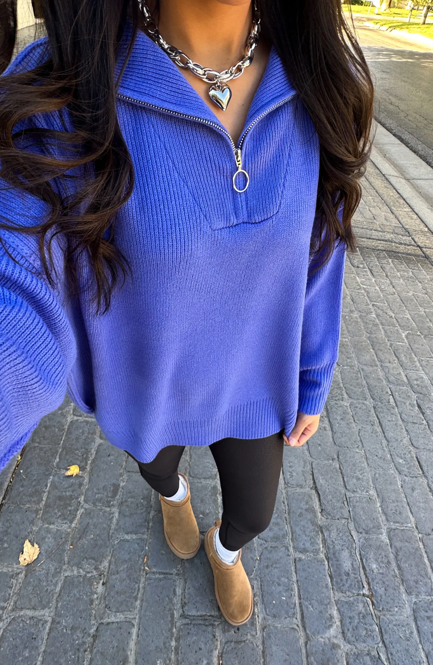 Cool Breeze Blue Half Zip Pullover