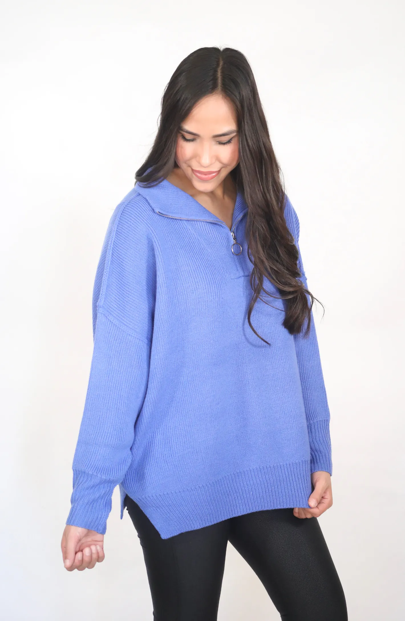 Cool Breeze Blue Half Zip Pullover