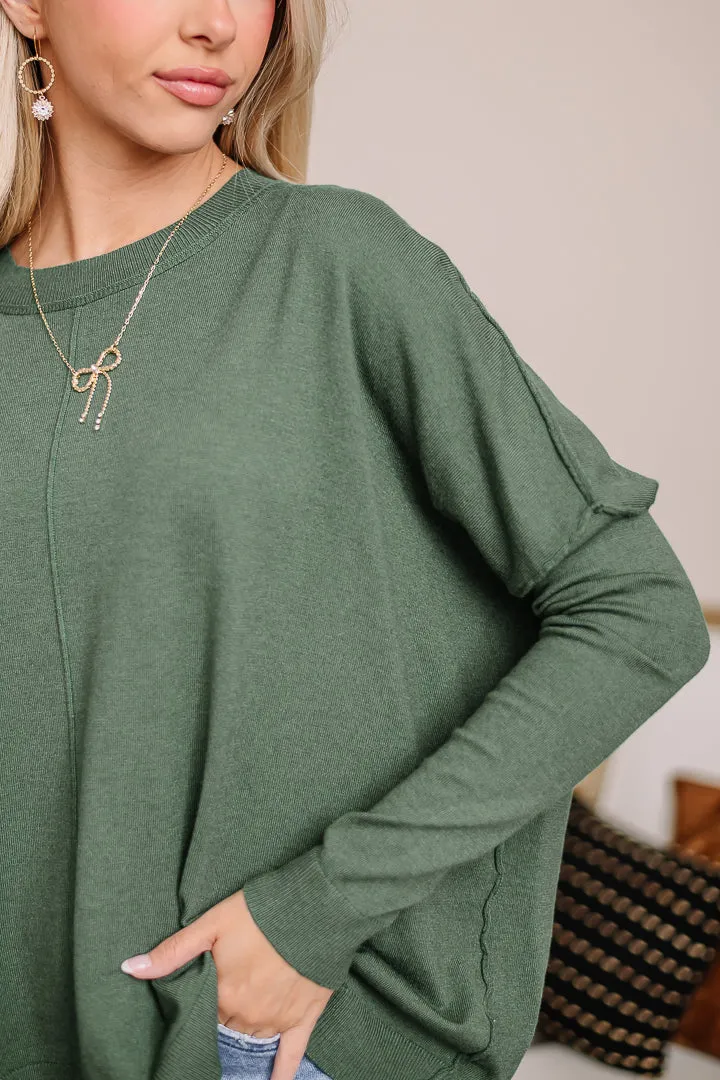 Cozied Up Sweater | Hunter Green