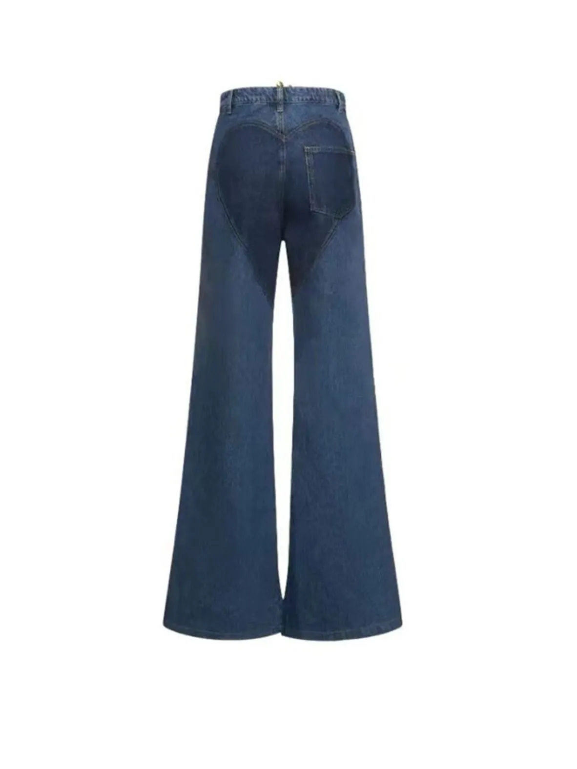 Criss-Cross Denim Flare Pants