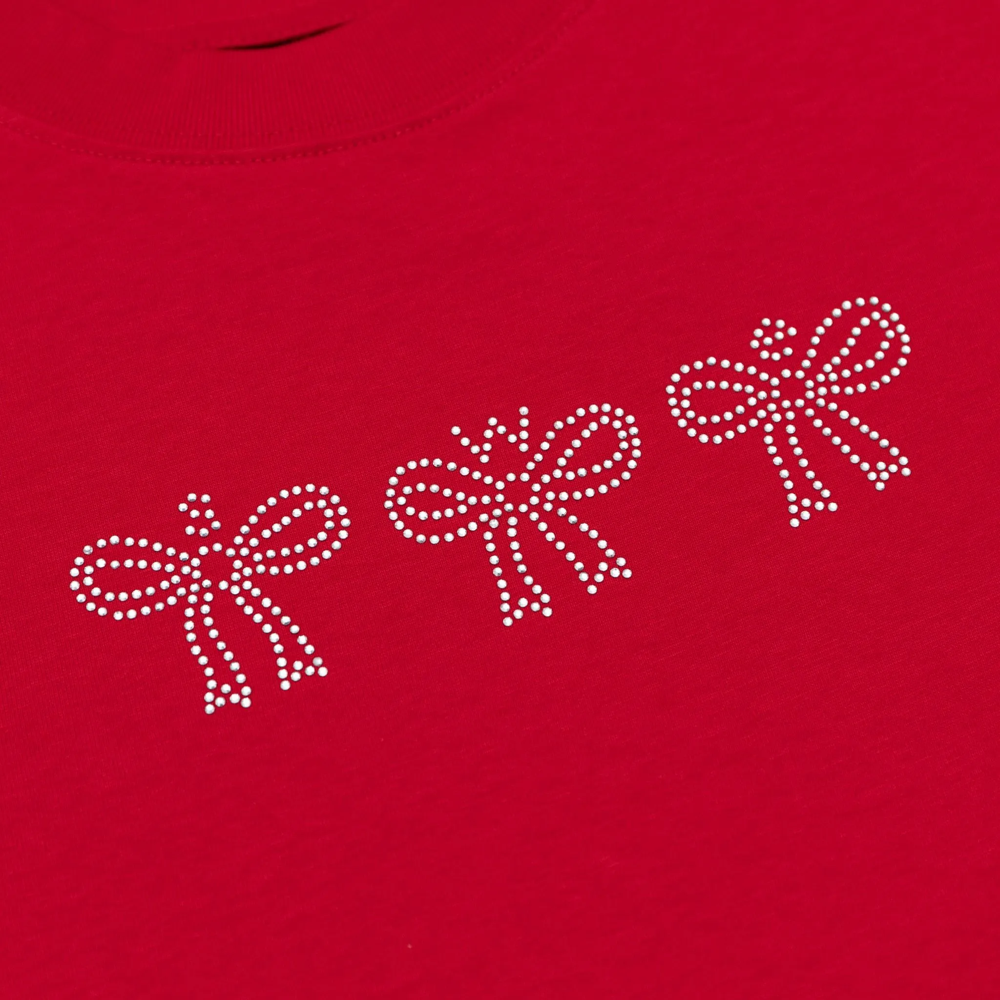 CRYSTAL BABY TEE - RED