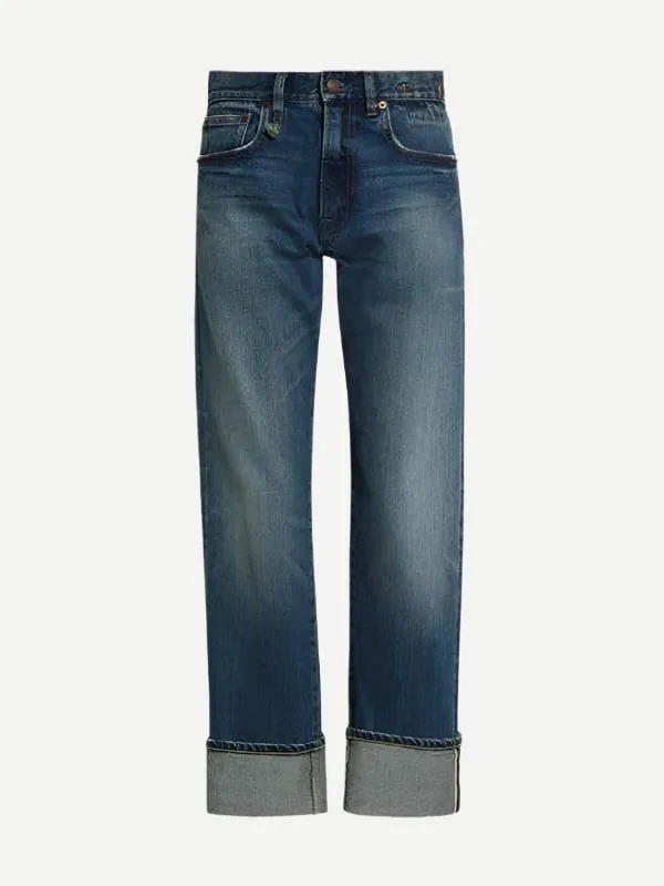 Cuffed Romeo Jean in Caslon Selvedge Blue