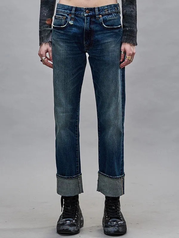 Cuffed Romeo Jean in Caslon Selvedge Blue