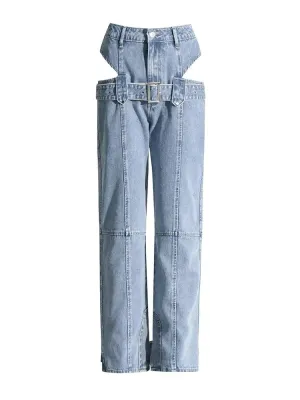 Cut Out Denim Denim Jeans