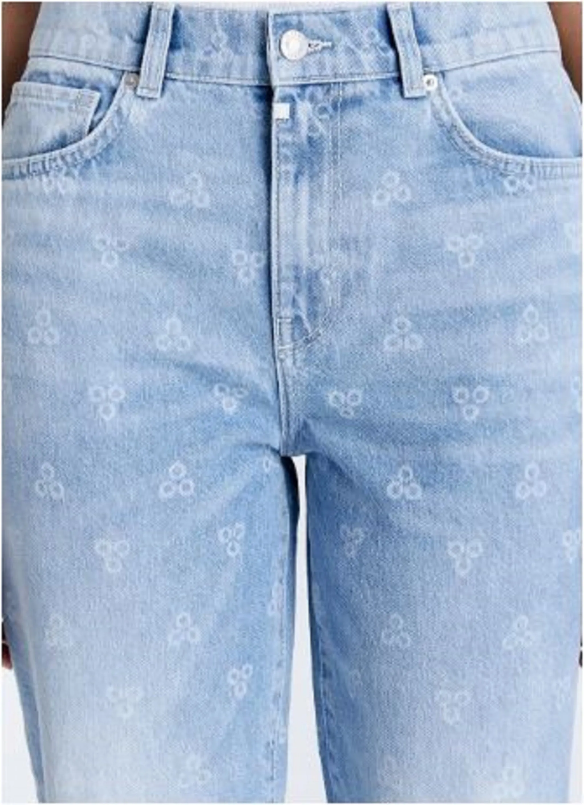 Daisy - Mom Jeans -Light Blue Print  - L30