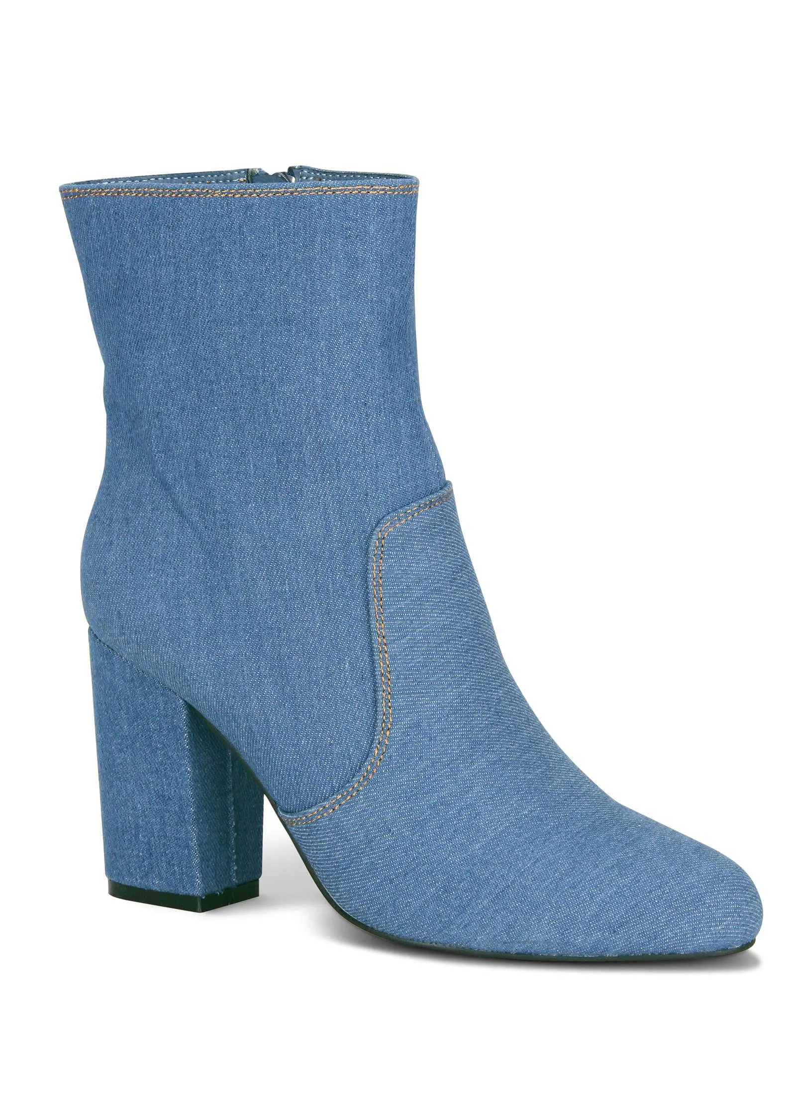 Denim Booties - Denim Blue