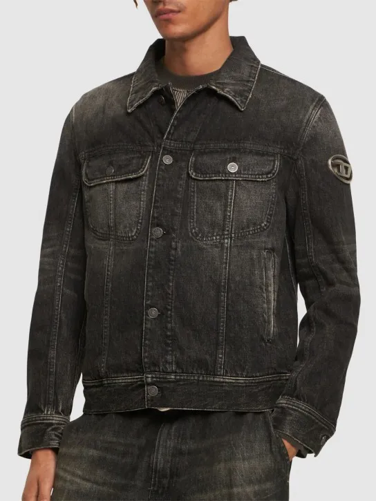 Diesel   Oval-D cotton &amp; hemp denim jacket 