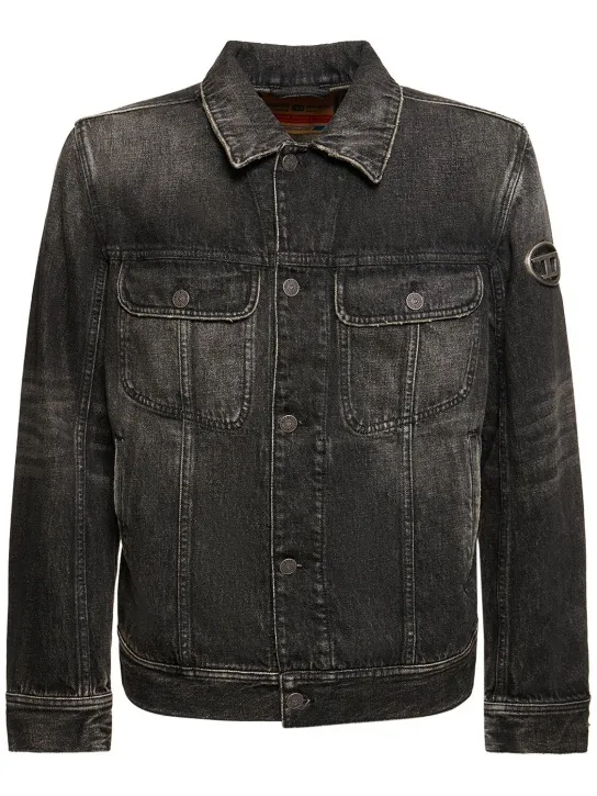 Diesel   Oval-D cotton &amp; hemp denim jacket 