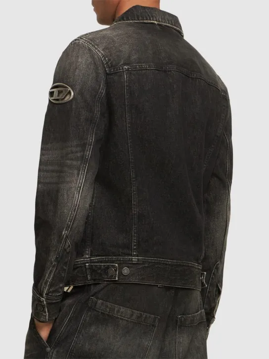 Diesel   Oval-D cotton &amp; hemp denim jacket 