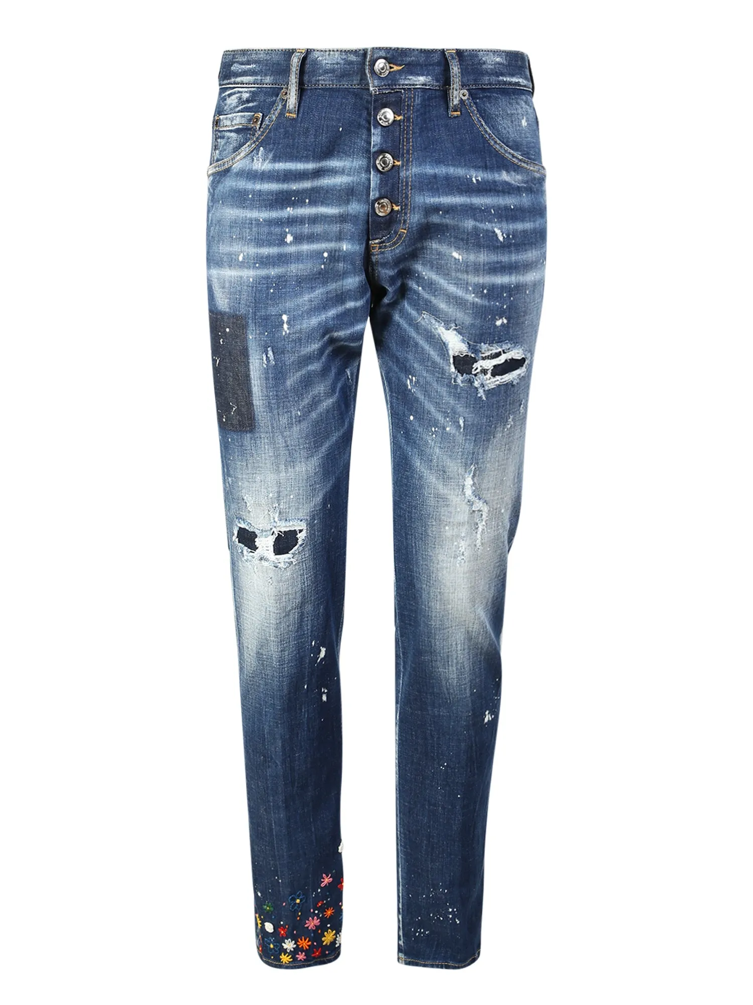 Ditsy jeans by Dsquared2 denim garment par excellence of the maison