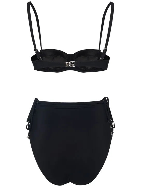 Dolce&amp;Gabbana   Jersey bikini set w/laces 