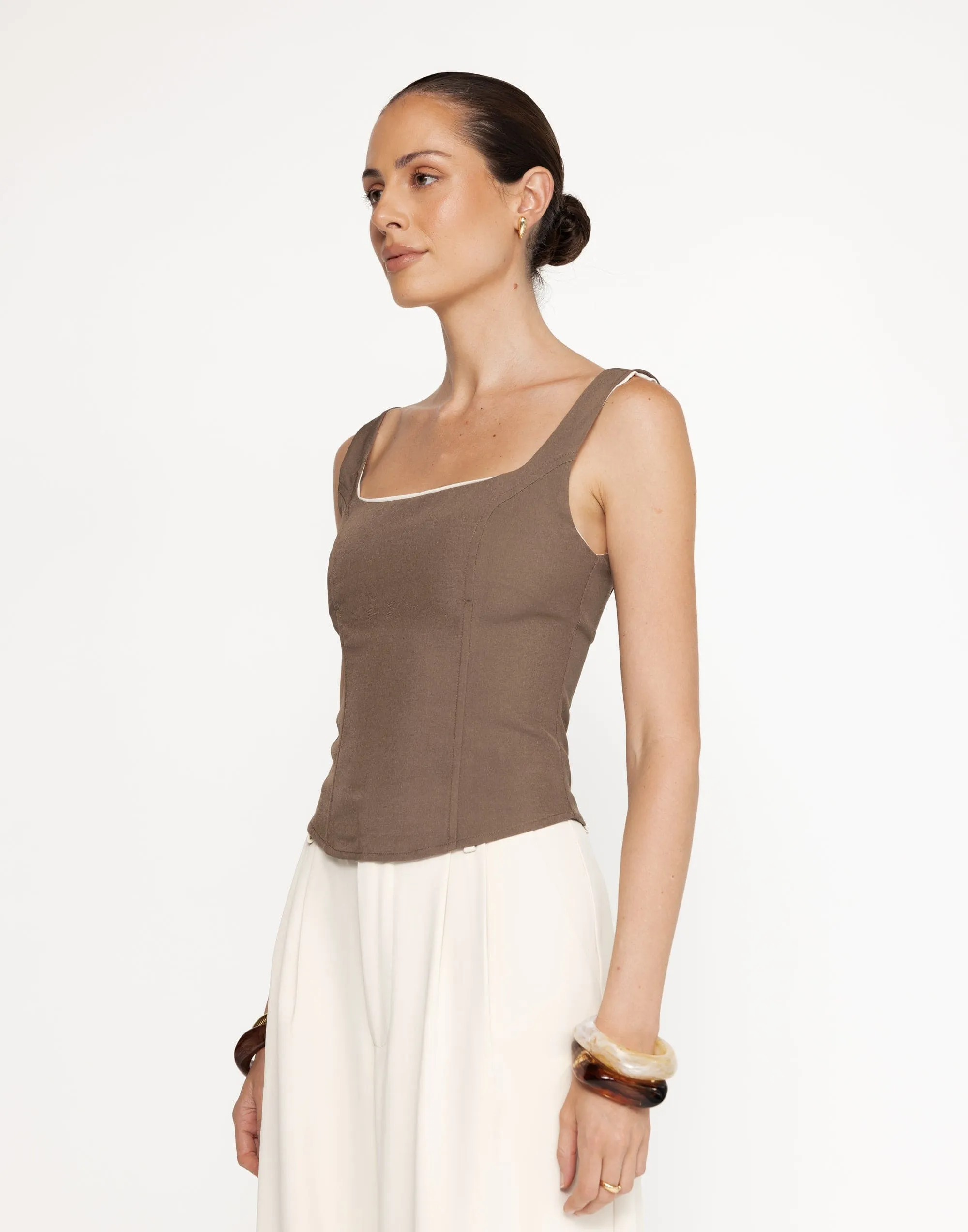 Eline Corset Top (Coffee)