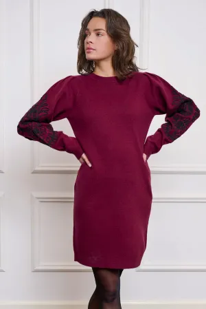 EQ Tape Embroidery Sweater Dress