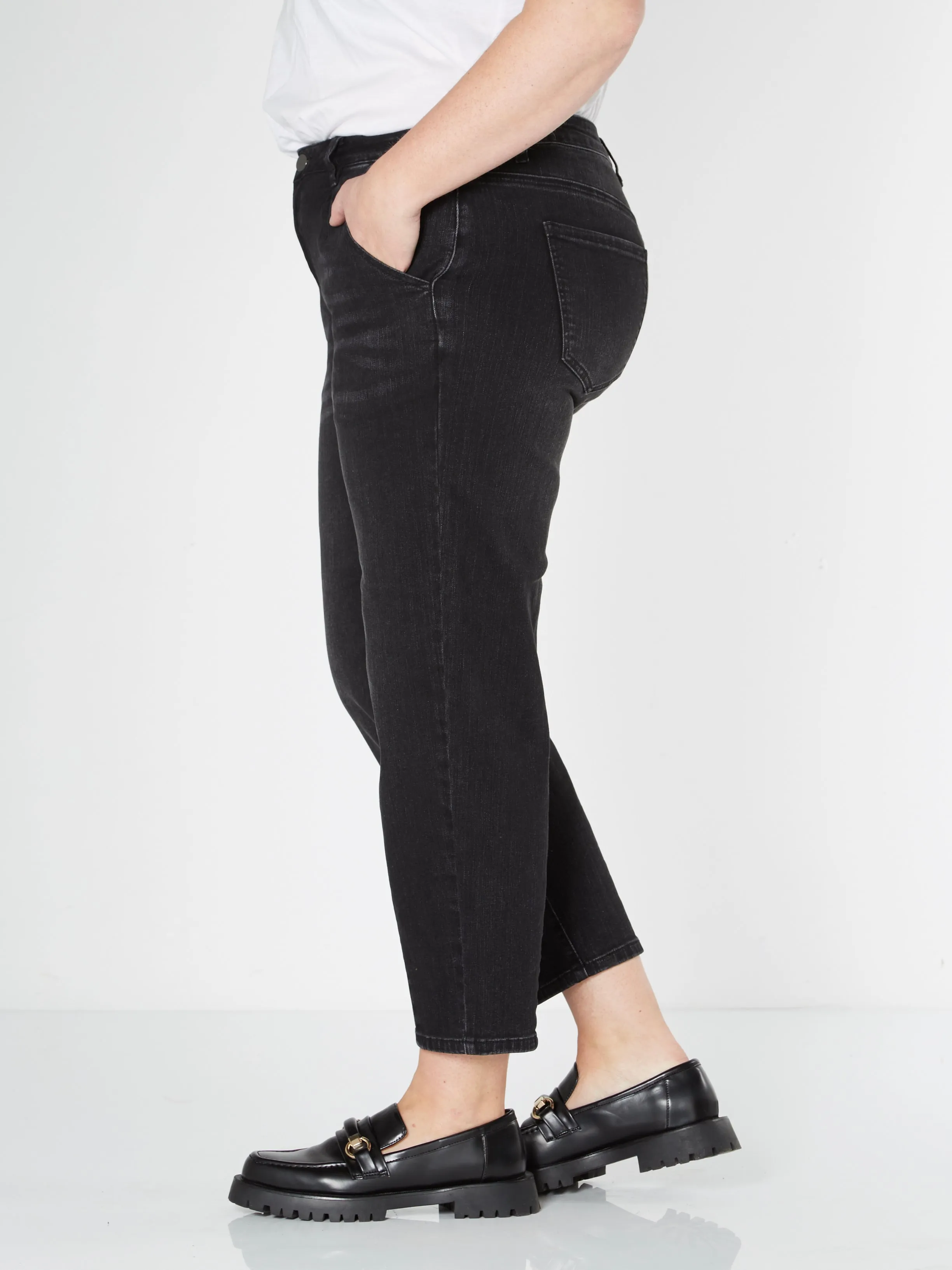 FIA BAGGY JEANS - Black Denim