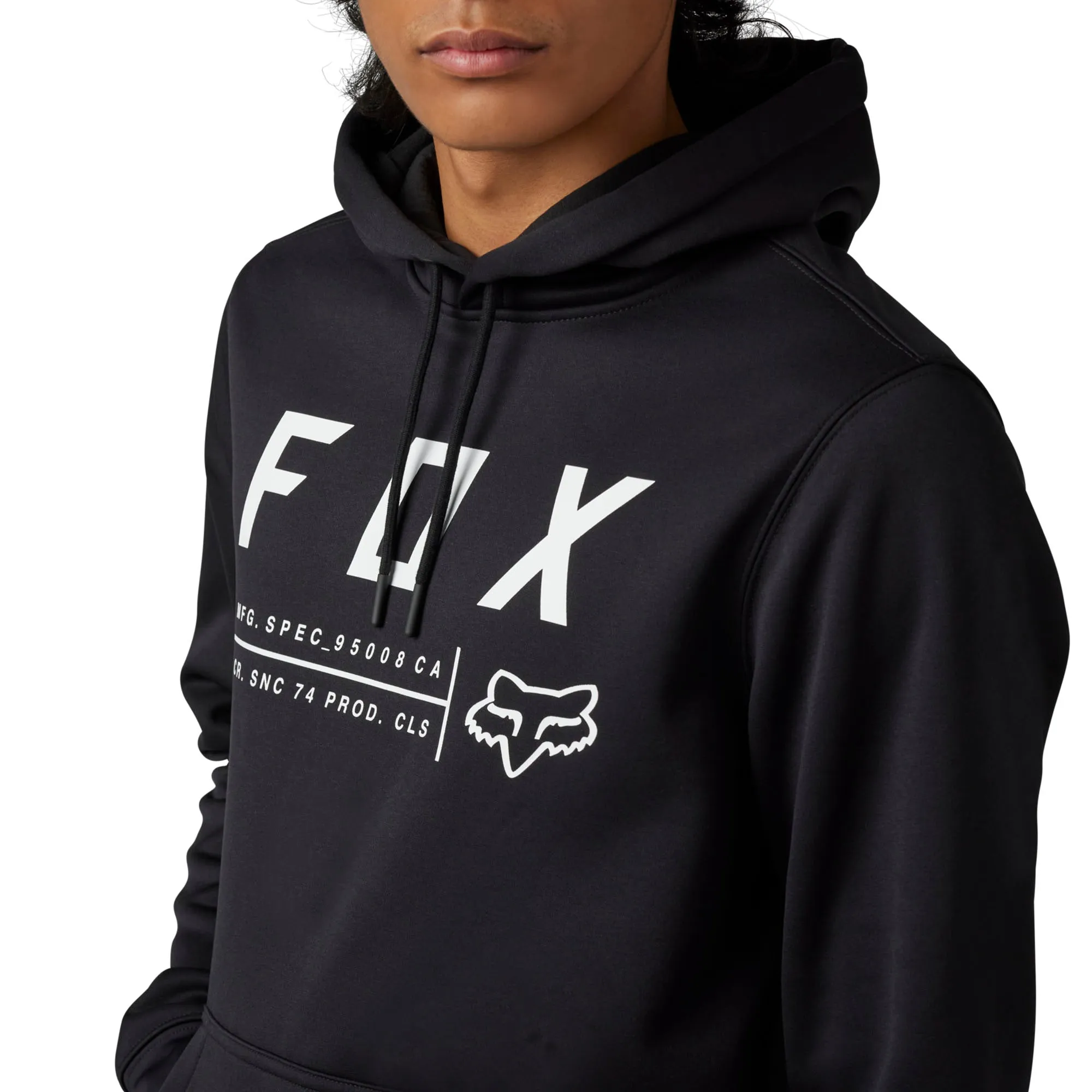 Fox Racing  Mens Non Stop Pullover Hoodie Sweatshirt Moisture Wicking Soft Black